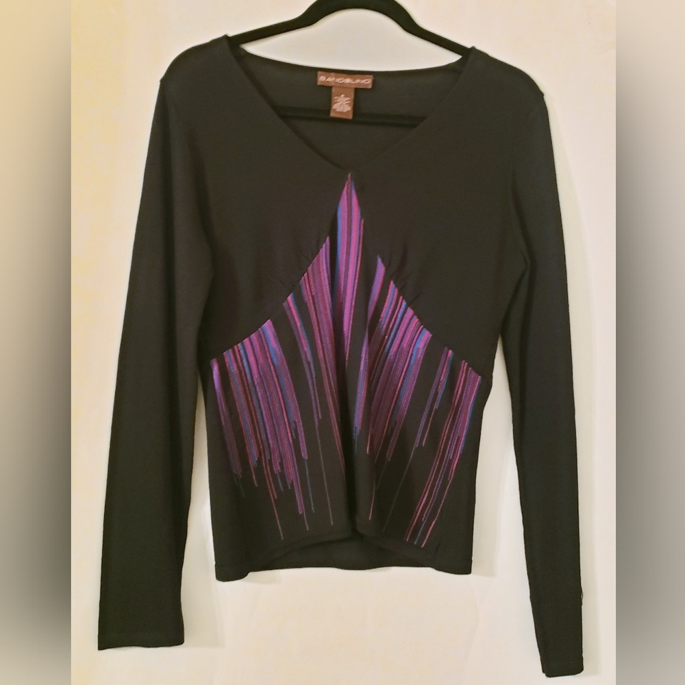 Bandolino V-Neck Pull Over Sweater Size S